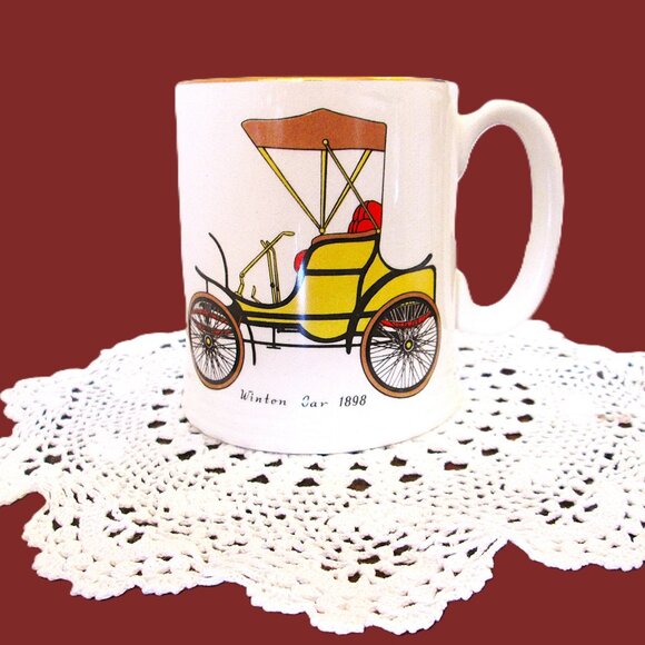 Lord Nelson Pottery Winton Car 1898 Tankard/Coffee Mug 16 oz England 4-73 - Picture 2 of 8